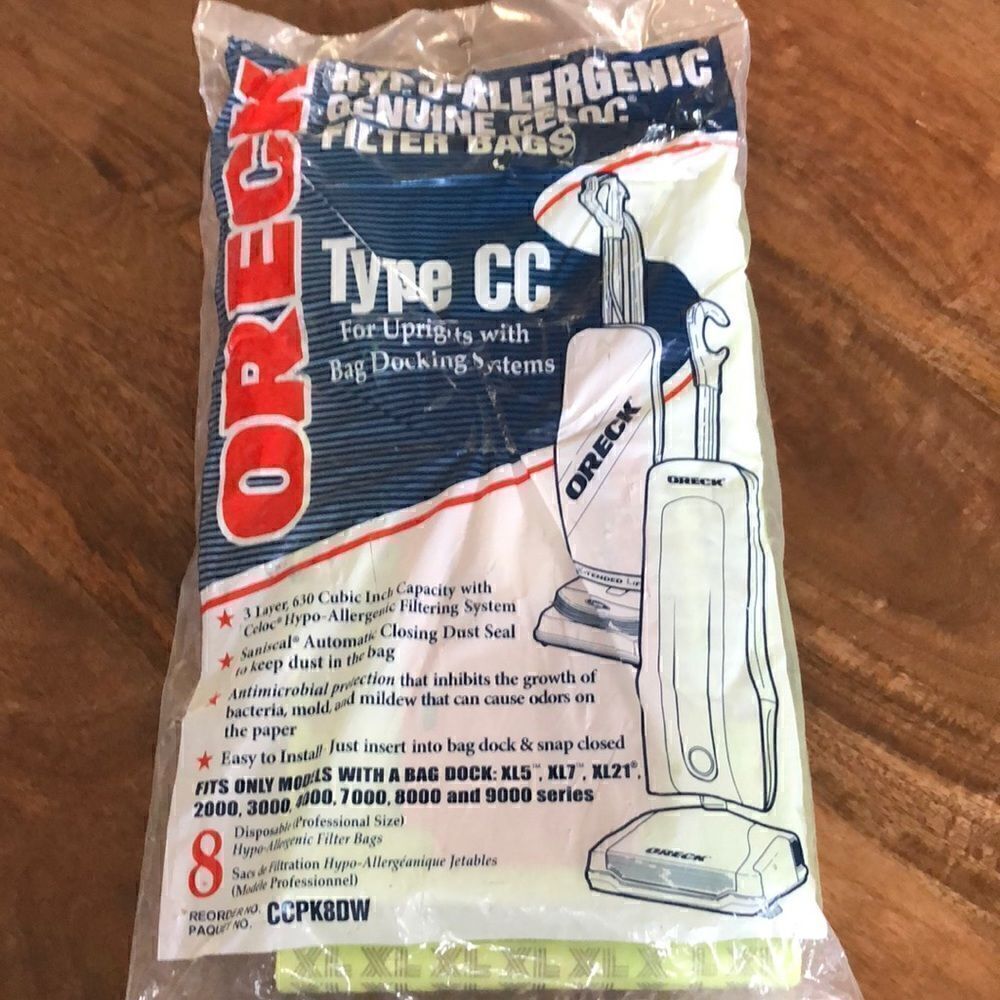 8 Pack Vacuum Bags for Oreck Type CC